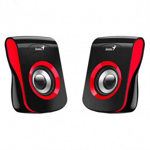 Колонки компьютерные Geinus SP-Q180, 2.0, 2X3W RMS, USB, красный
