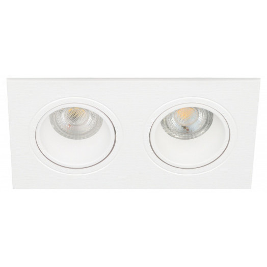 Встраиваемый светильник декоративный KL90-2 WH MR16/GU5.3 белый, пластиковый (MR16/GU5.3 в комплект не входит)