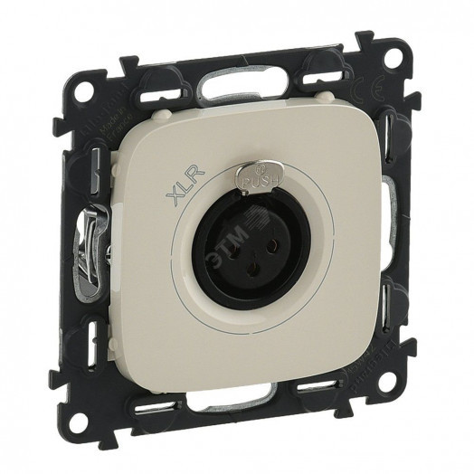 Valena ALLURE Аудиорозетка с 3-контактным гнездом XLR С лицевой панелью Слоновая кость