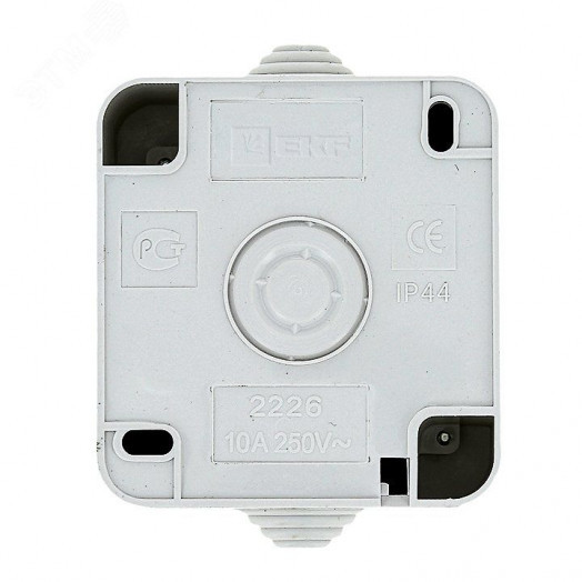 Прага Кнопка звонка одноклавишная 10А IP44 белая