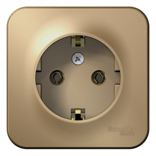 BLANCA  розетка наружная  с заземлением без шторок, 16А, 250В, титан