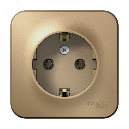 BLANCA  розетка наружная  с заземлением без шторок, 16А, 250В, титан