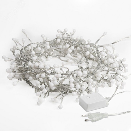 Гирлянда Мишура LED 3 м прозрачный ПВХ, 288 диодов, желтый