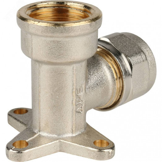 Угольник ВР 1/2'х16 настенный с креплением, для металлопластиковых труб винтовой