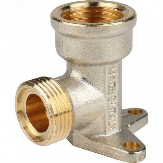 Угольник ВР 1/2'х16 настенный с креплением, для металлопластиковых труб винтовой