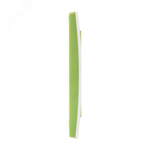 Стокгольм Рамка 2-местная белая с линией цвета зеленый