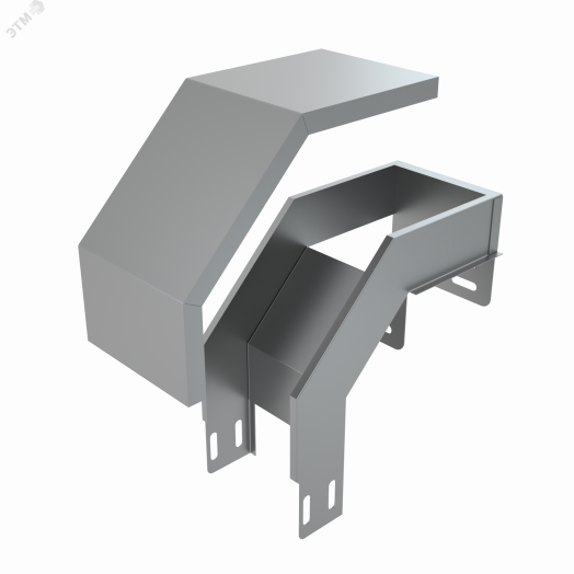 Ответвитель-крышка Т-образный вертикальный вниз 50х400х400 мм