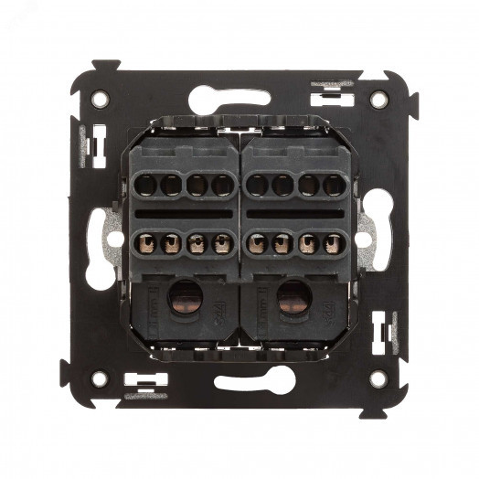 Avanti Инвертор двухклавишный в стену Закаленная  сталь (Переключатель сх. 7+7)