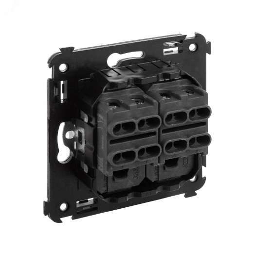 Avanti Инвертор двухклавишный в стену Закаленная  сталь (Переключатель сх. 7+7)