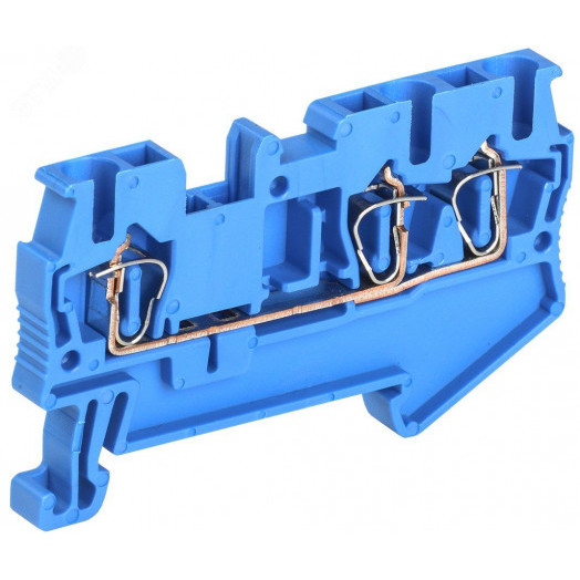 Клемма пружинная КПИ 3в-2,5 3 вывода 31А синий
