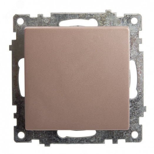 Выключатель 1-клавишный (механизм) 250В, 10А, серия Катрин, шампань Stekker