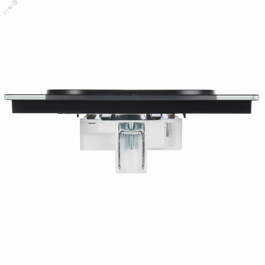 SKANDY Розетка 2-местная без заземления без защитных шторок для плоской вилки 10А SK-R03Bl стекло черный