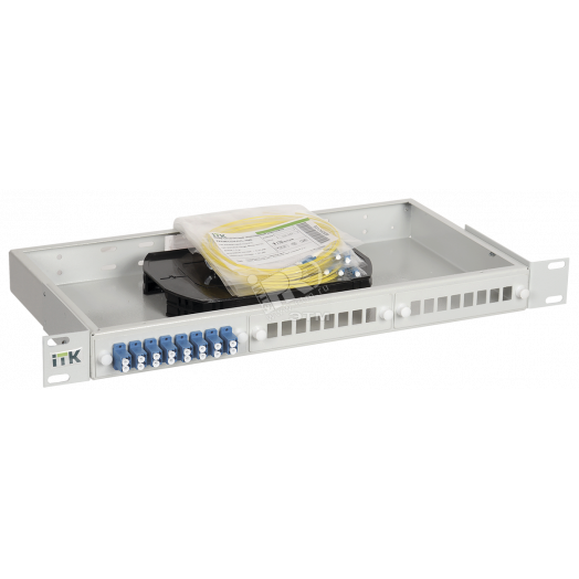 Кросс оптический 1U распределительный укомплектованный SC (Simplex) 20шт (OS2)