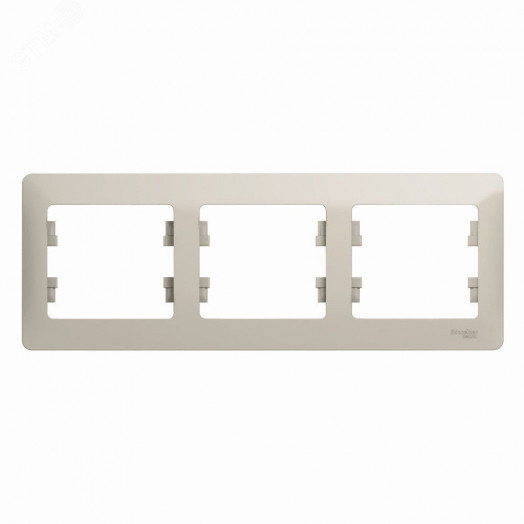GLOSSA рамка 3-постовая горизонтальная молочный