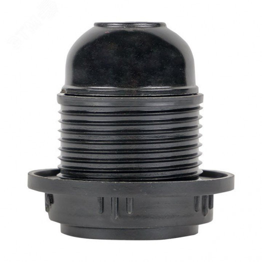 Патрон карболитовый с кольцом Е27 черный PROxima