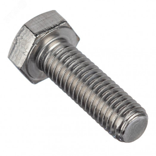 Болт DIN 933 М6х30 А4 с шестигранной головкой,    полная резьба (100шт)