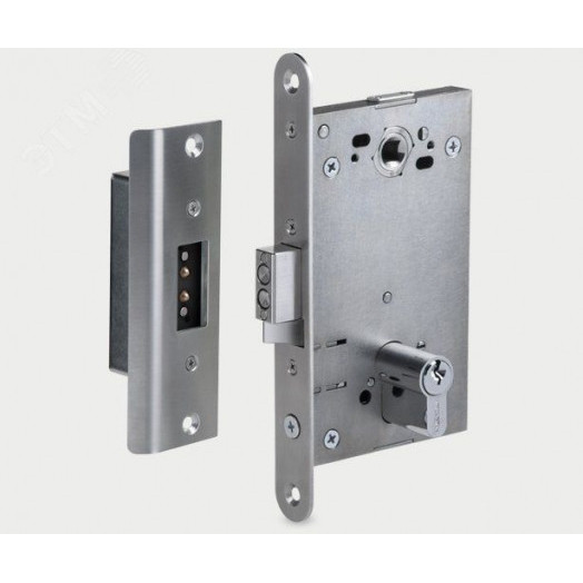 Замок электромеханический врезной -LB85.3 с контактным устройством, нормально закрытый, межцентровое расстояние 85 мм