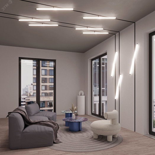 Светильник MAG-ORIENT-TUBE-TURN-L600-20W Day4000 (BK, 180 deg, 48V) (, IP20 Металл, 3 года)