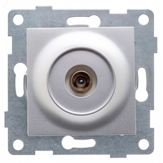GUSI Ugra механизм антенной розетки, одинарной, скрытая  установка. Цвет  серебро.