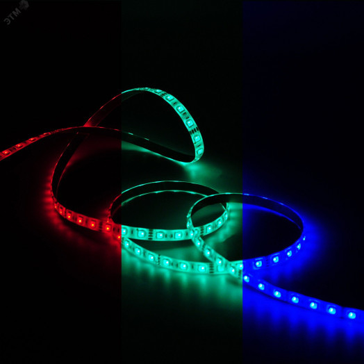 Лента светодиодная LED 5050/60-SMD 14.4 Вт/м 660 лм/м RGB DC 12В IP66 10мм (блистер 5м) Black Gauss