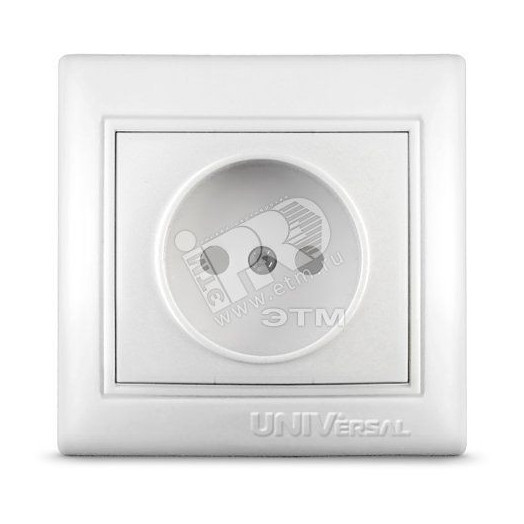 Розетка Севиль без заземления с защитной шторкой белая