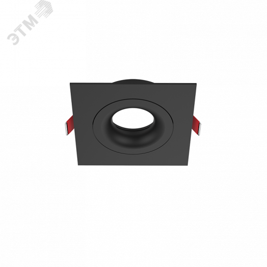 Рамка для модульного светильника  FLEX 50 09 квадратная встраиваемая 110х110х45мм RAL9005 черный муар поворотная