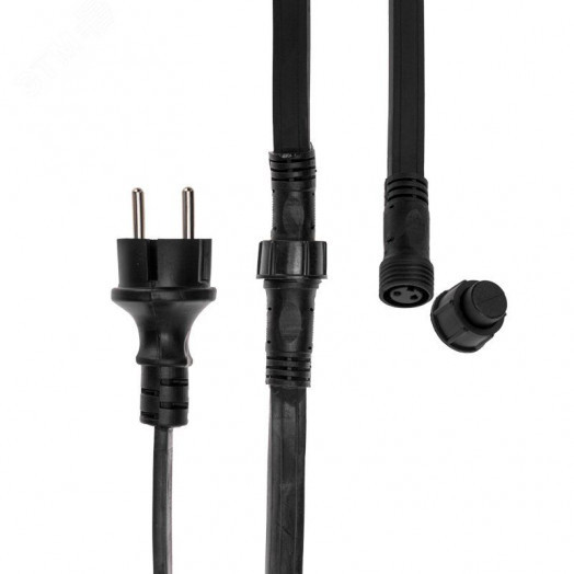 Набор готовый евро Belt Light 2 жилы шаг 40 см, белые LED лампы 45мм, 6 LED