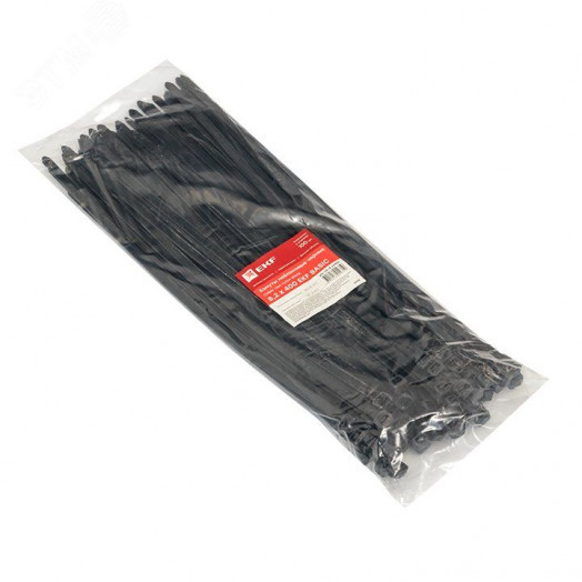Хомут 8.2х400 черный нейлон (100шт)
