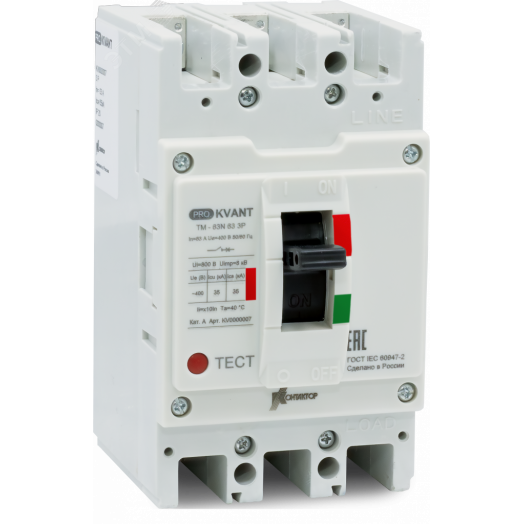 Автоматический выключатель PRO.KVANT MA-63S 3P 32A 50kA