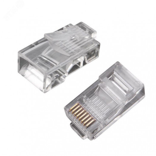 Коннектор RJ-45 проходной СегментЛАН UTP Cat6 8Р8С (уп. 100 шт.)
