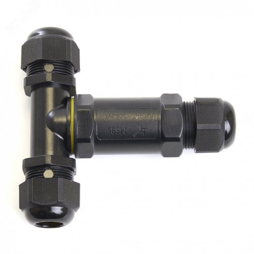 Соединитель-коннектор для проводов , 3-контактн., водонепрониц. (клемма 3pin), черный