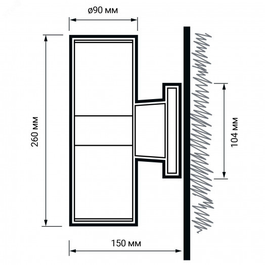Светильник светодиодный PWL-26090/30D 2x5w архитектурный IP65 6500К черный
