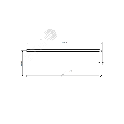 Поворотная створка 1300 мм