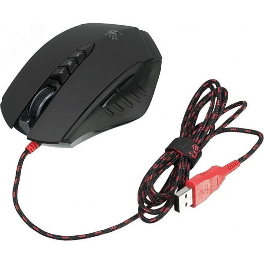 Мышь проводная Bloody V8, оптическая, USB3.0, 3200dpi, 8 кнопок, черный