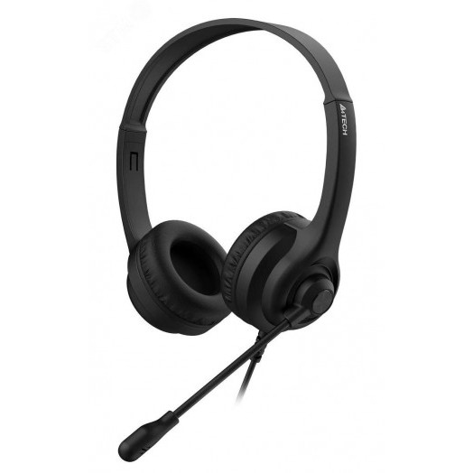 Гарнитура накладная HU-8, кабель 2м, USB, черный