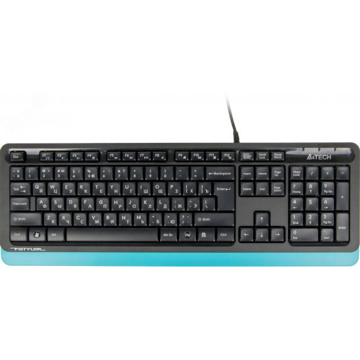 Комплект клавиатура + мышь Fstyler F1010, USB, Multimedia, черный/синий