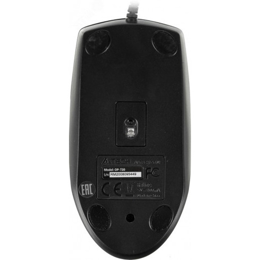 Мышь проводная OP-720, оптическая, USB, 1200dpi, 3 кнопки, черный