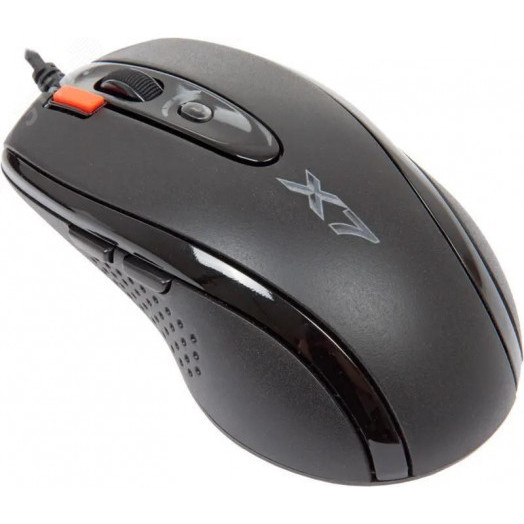Мышь проводная X-710BK, оптическая, USB, 2000dpi, 7 кнопок, черный