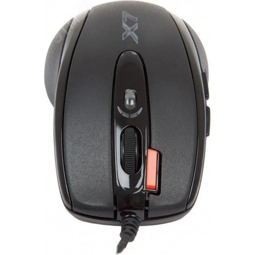 Мышь проводная X-710BK, оптическая, USB, 2000dpi, 7 кнопок, черный