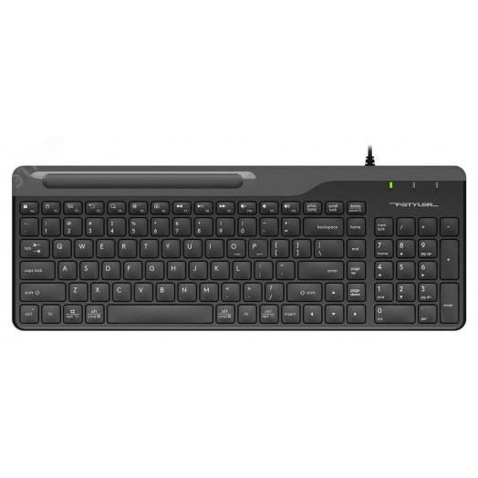 Клавиатура Fstyler FK25, USB, slim, черный/серый