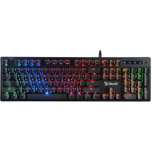 Клавиатура Bloody B500N, USB, for gamer LED, серый
