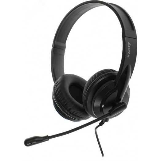 Гарнитура накладная HU-10, кабель 2м, USB,  черный