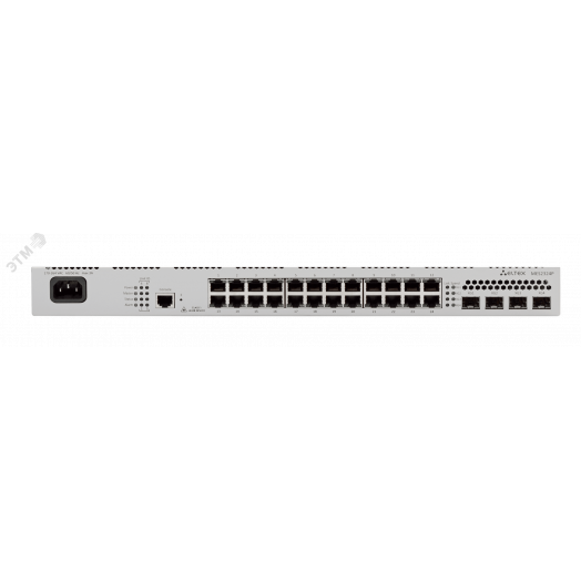 Коммутатор управляемый L3 28 портов RJ45/SFP  10 100 1000 10000 (10G) Мб/сPoE 380Вт