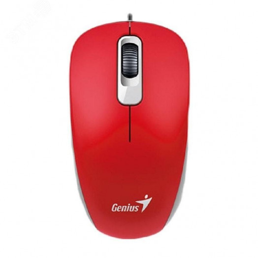 Мышь DX-110 оптическая, USB, красный