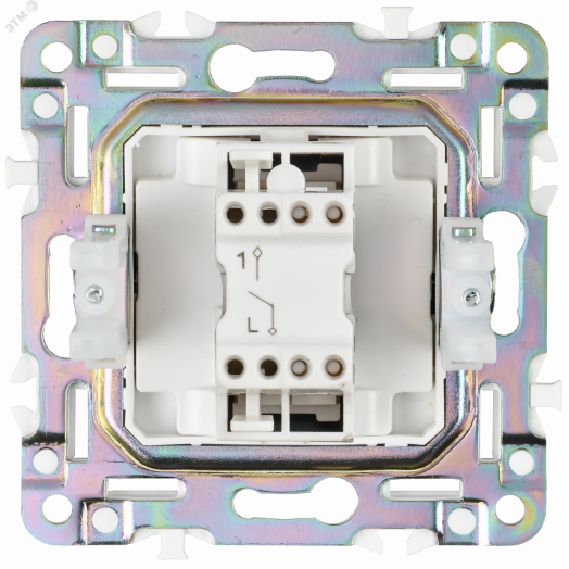 SKANDY Выключатель 1-клавишный 10А SK-V01N никель IEK