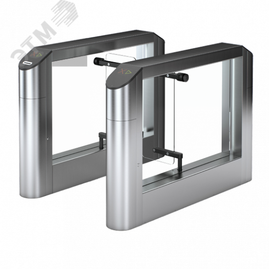 Турникет тумбовый моторизованный, крайний элемент с шириной прохода 900 мм и встроенным считывателем Mifare