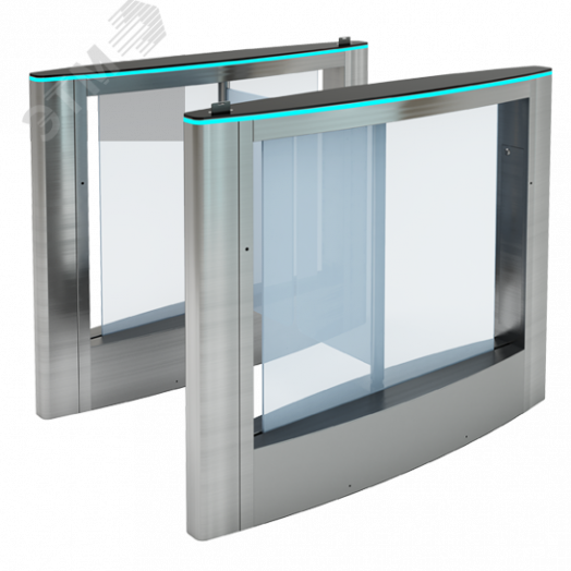 Турникет тумбовый моторизованный Quick Line с картоприёмником, центральный элемент с шириной прохода 900 мм и встроенными считывателями Mifare