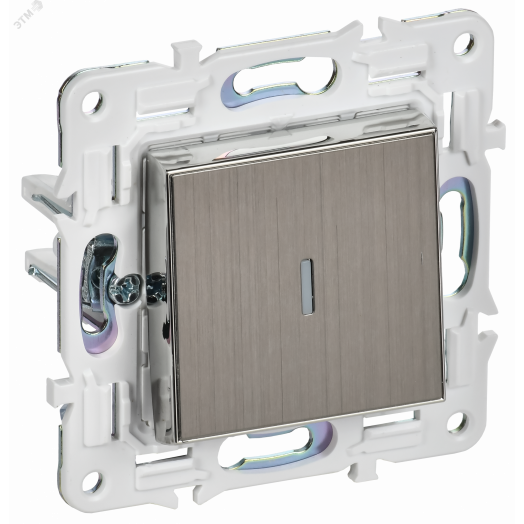 SKANDY Выключатель 1-клавишный с индикацией 10А SK-V07N никель IEK