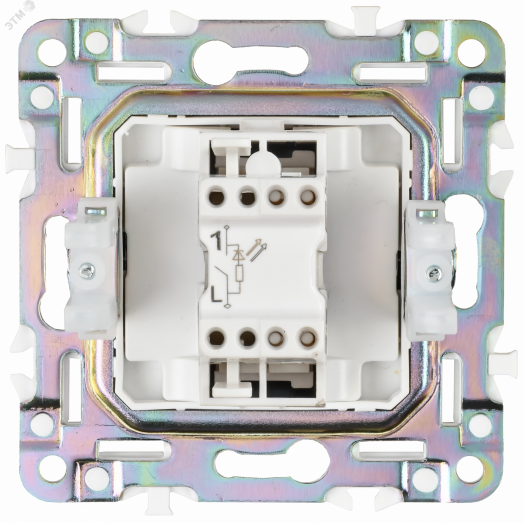 SKANDY Выключатель 1-клавишный с индикацией 10А SK-V07N никель IEK