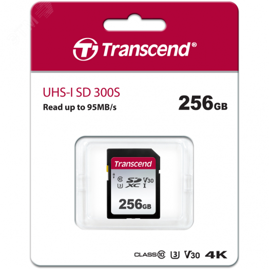 Карта памяти 256GB SD 300S UHS I, SDXC, 95 МБ/с, Class 10